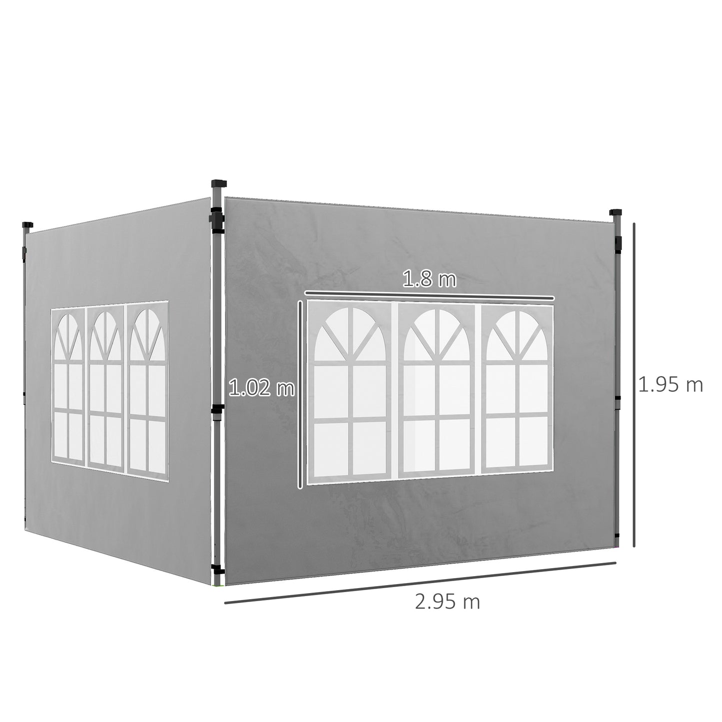 Gazebo Side Panels, Sides Replacement with Window