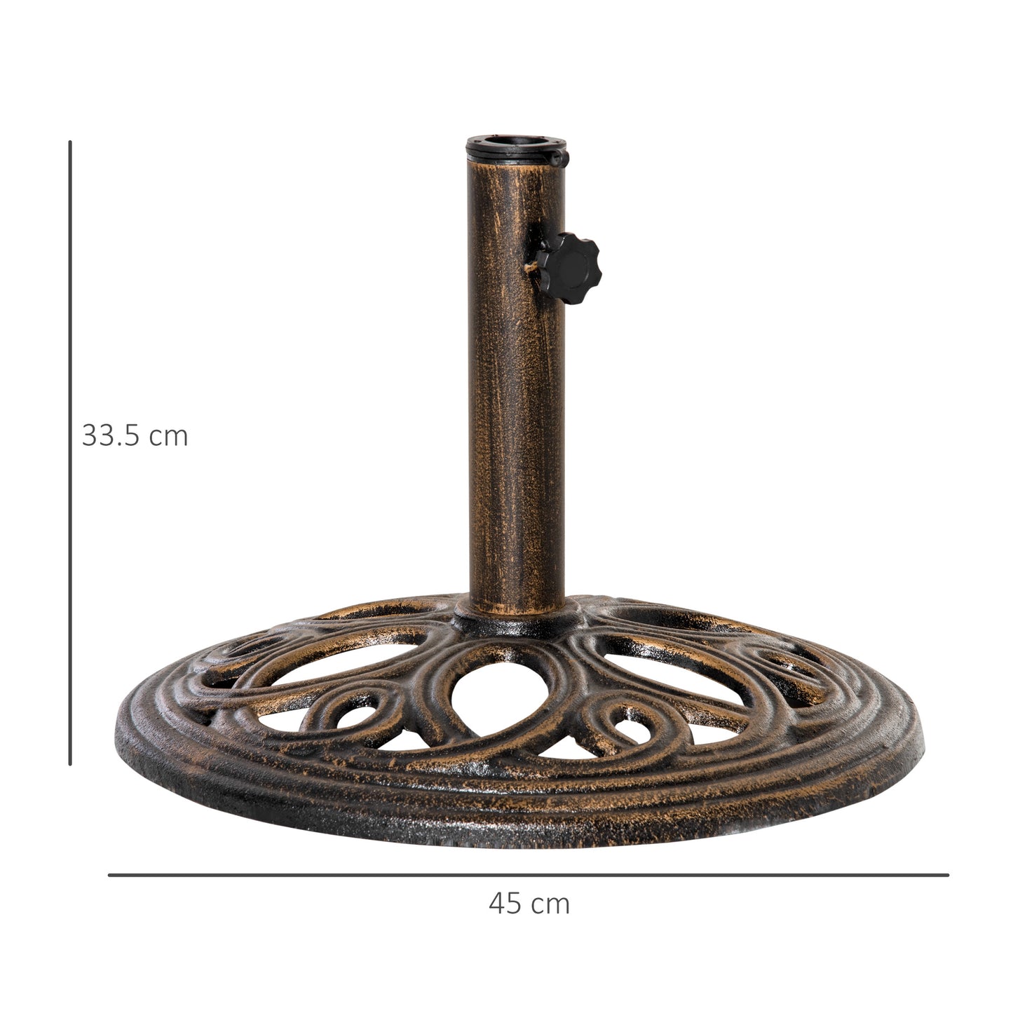 11.5 kg Cast Metal Round Patio Umbrella Base Stand