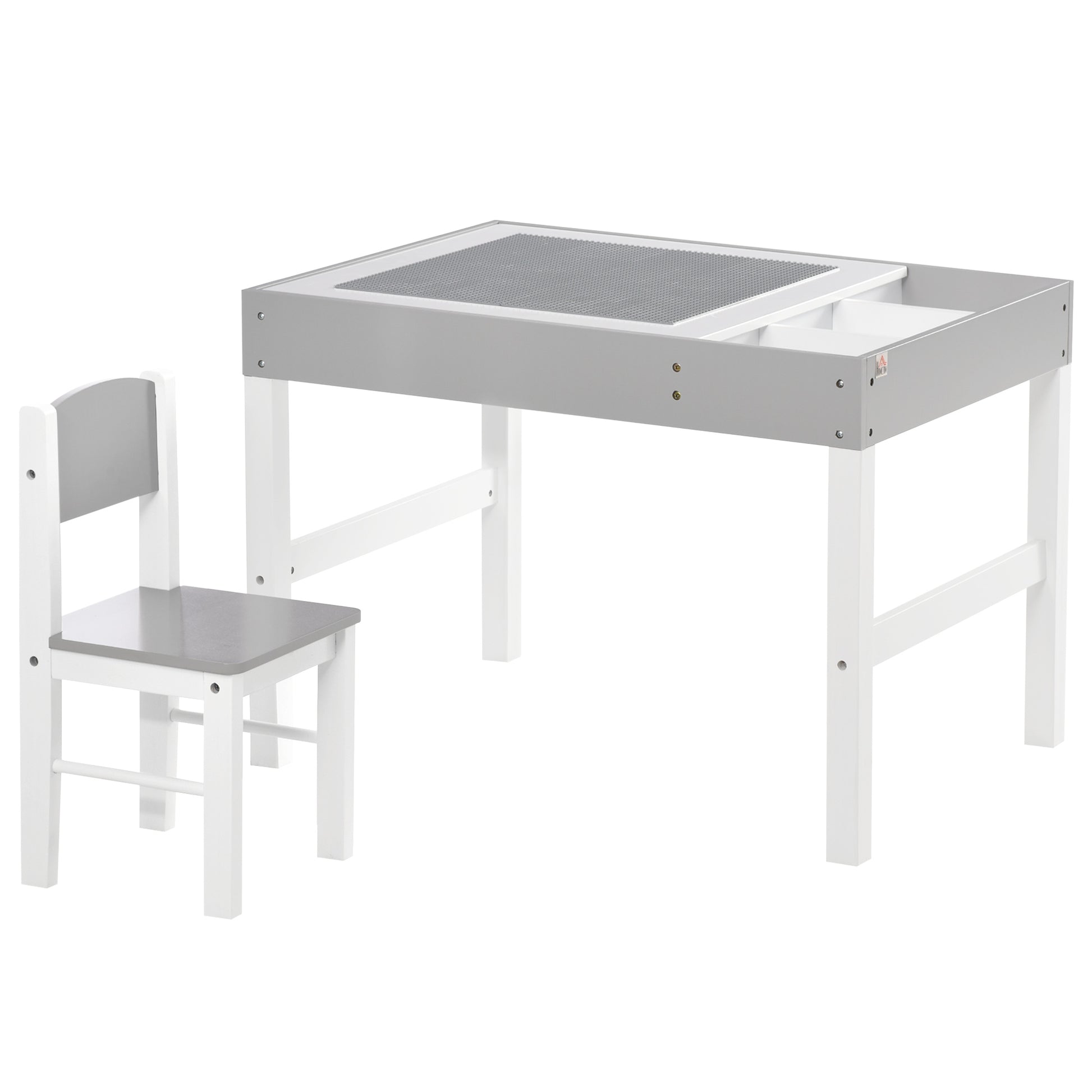 Kids Table and Chair Set, with Storage Space