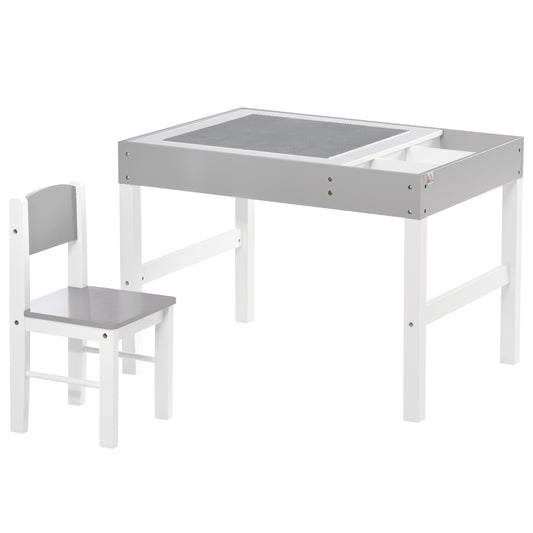 Kids Table and Chair Set, with Storage Space