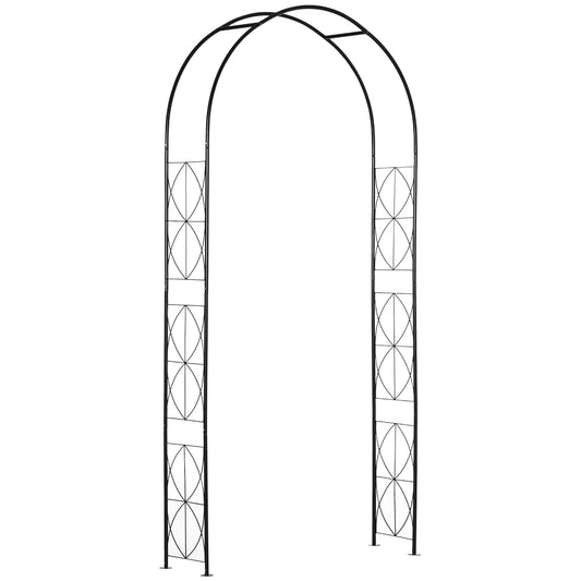 Vintage Style Steel Garden Patio Outdoor Arbor & Trellis Arch