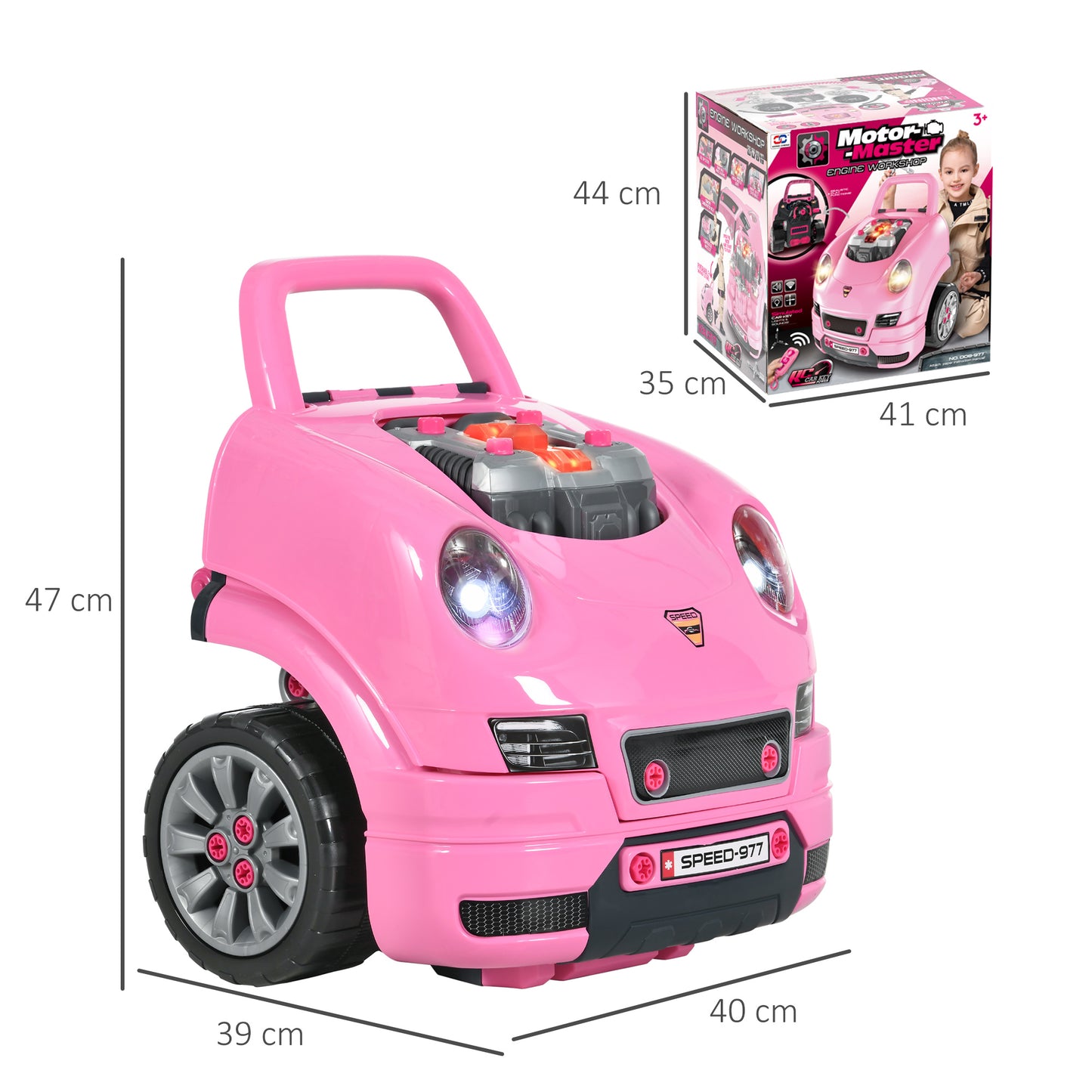 Kids Truck Engine Toy Set, with Horn, Light, Car Key