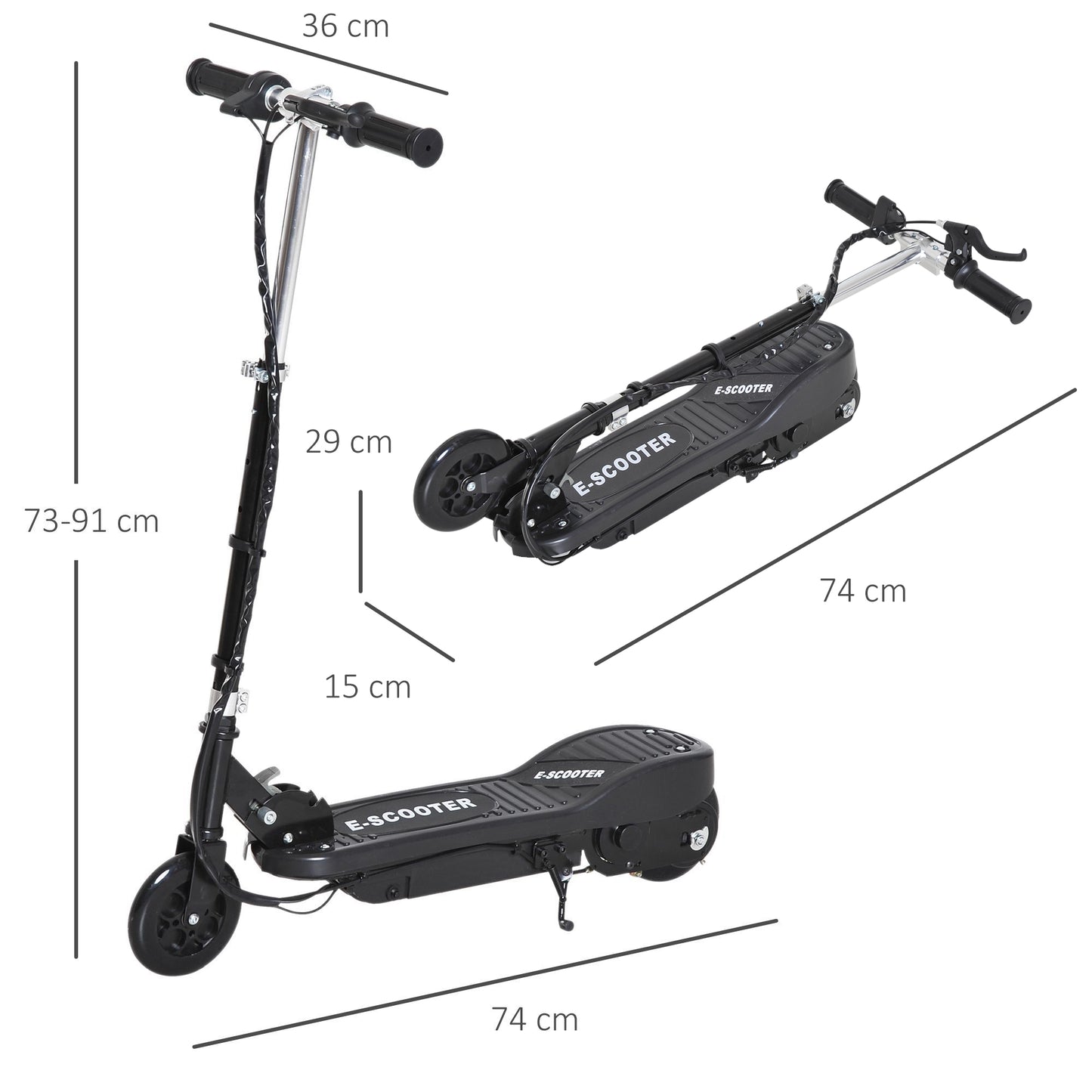 Folding Kids Electric Scooter Ride on Toy, Age 7-14