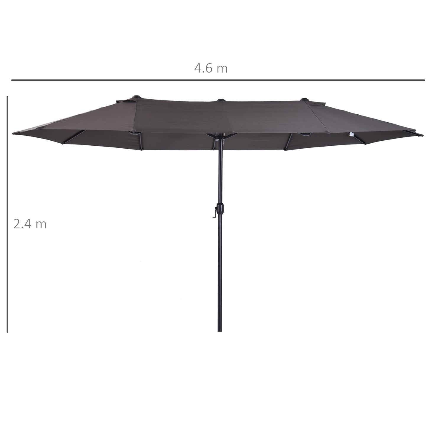 4.6m Garden Parasol Double-Sided Sun Umbrella Patio Market Shelter