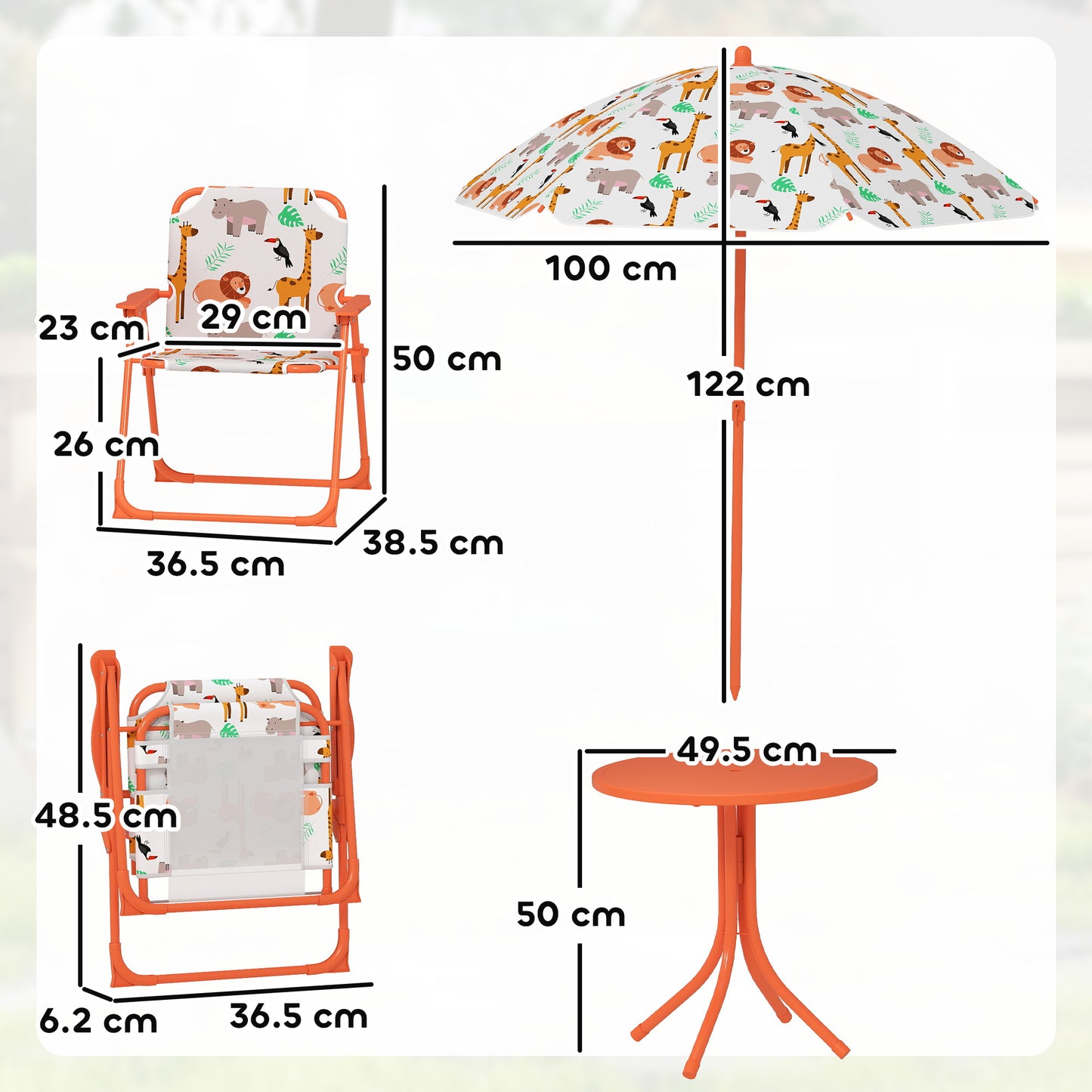 Kids Patio Set, Children Table and Chair Set