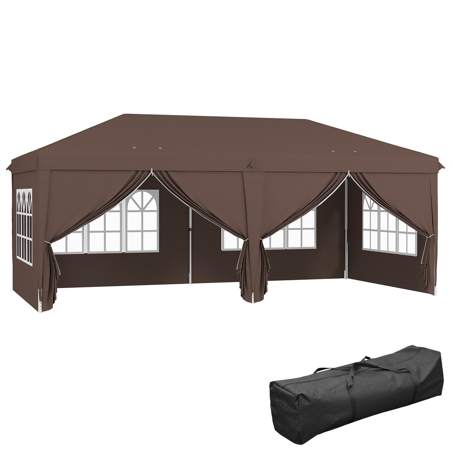 3 x 6 m Pop Up Gazebo with Sides and Windows
