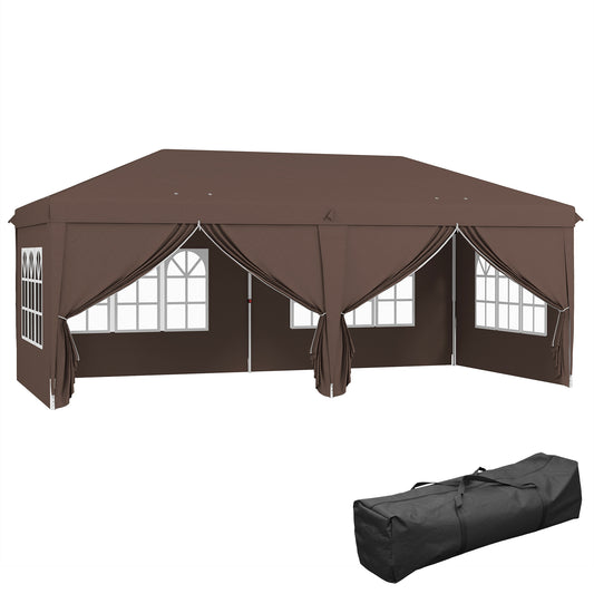 3 x 6 m Pop Up Gazebo with Sides and Windows