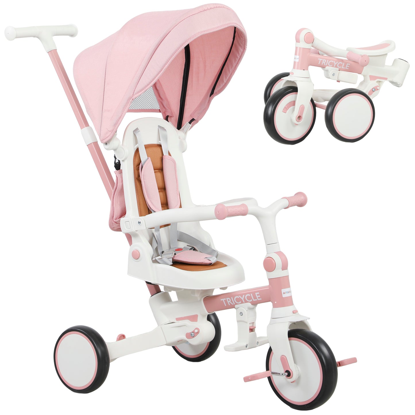 5 in 1 Kids Trike with Adjustable Backrest