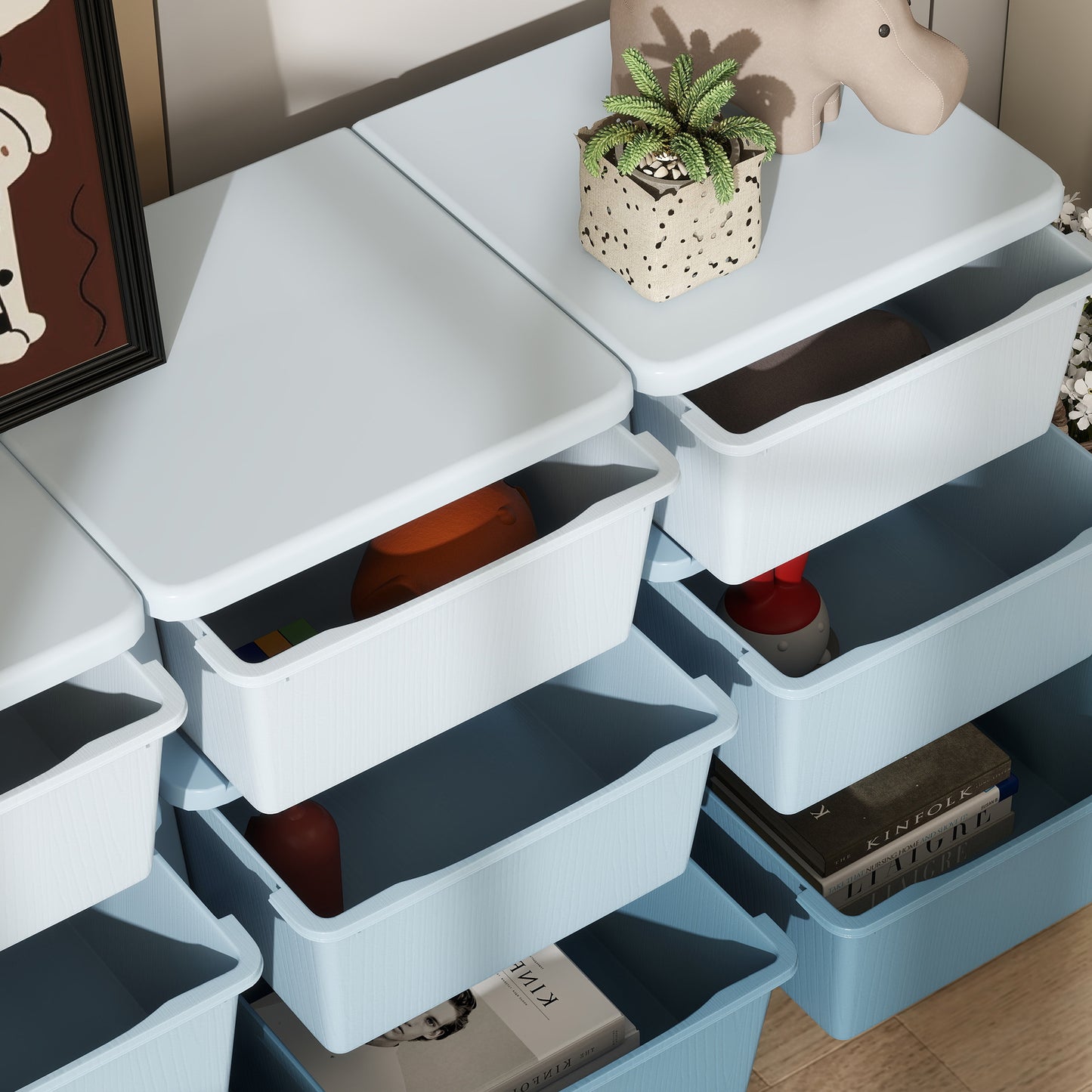 Kids Storage Unit, with Nine Drawers