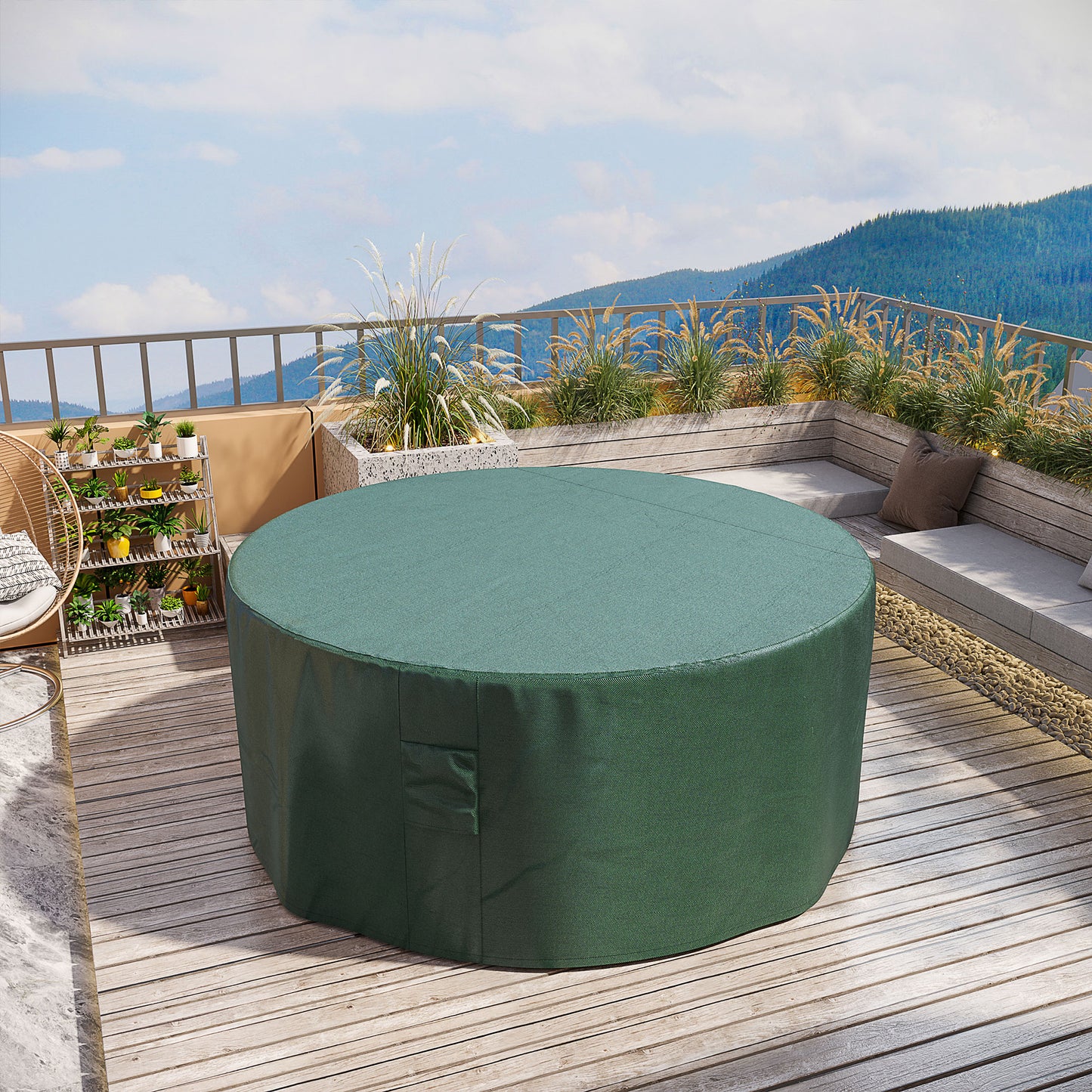 Garden Patio Large Furniture Set Round Cover 600D Oxford Waterproof