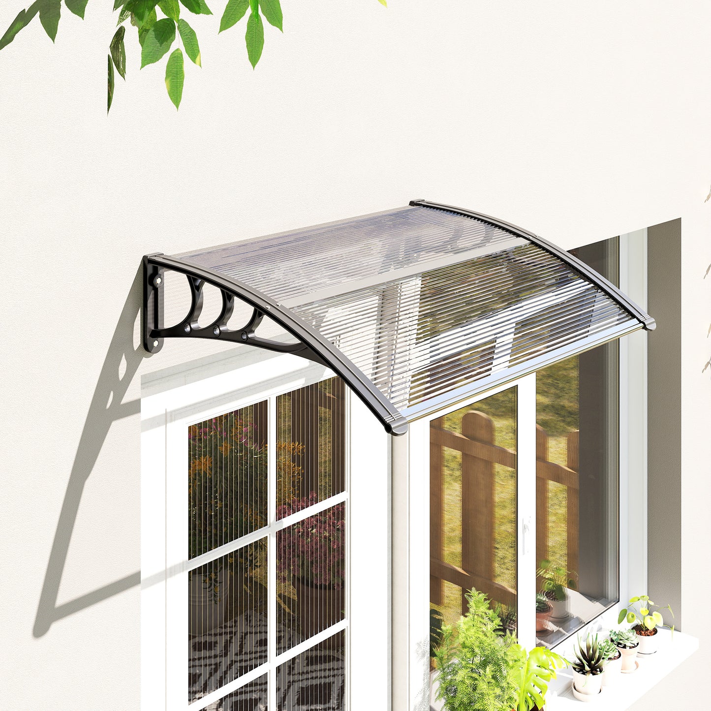 Front Door Canopy Outdoor Awning Aluminium Rigid Plastic