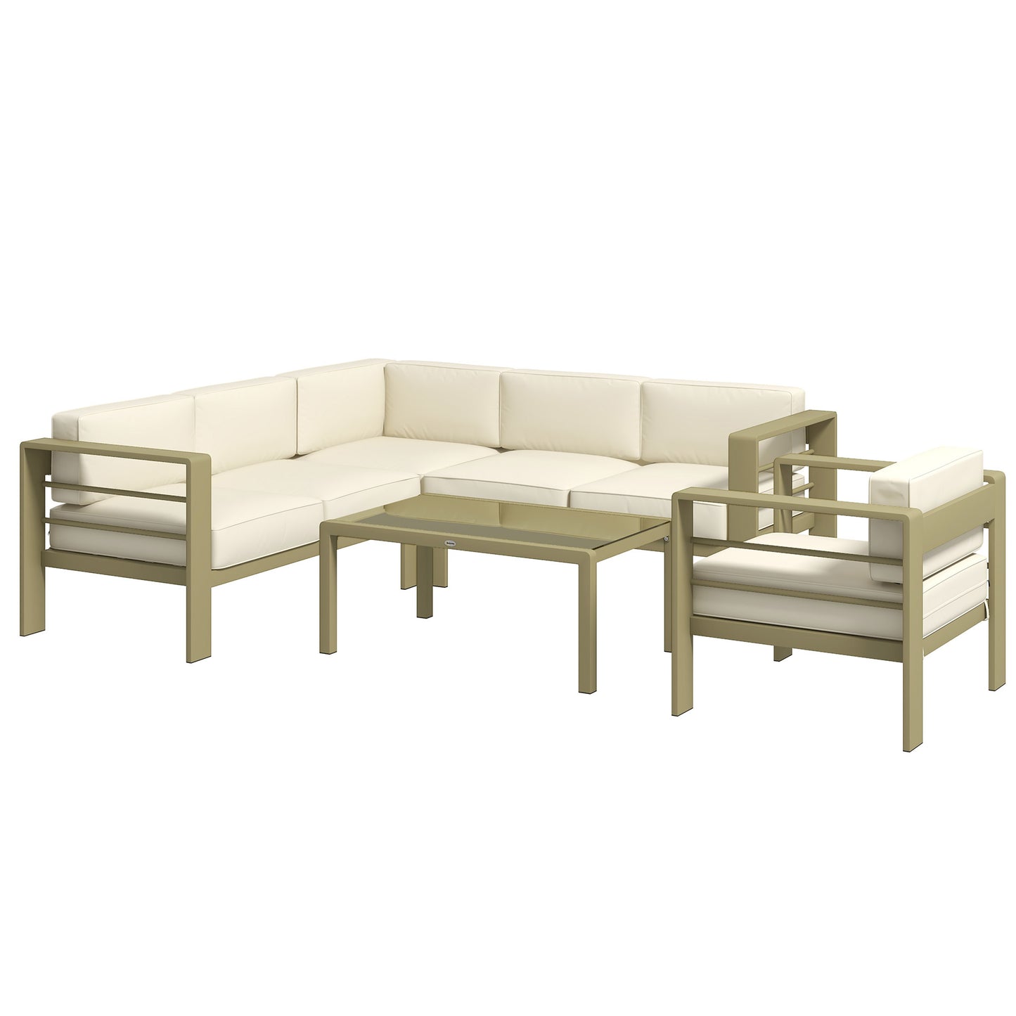 5-Piece Garden Corner Sofa Set with Cushions