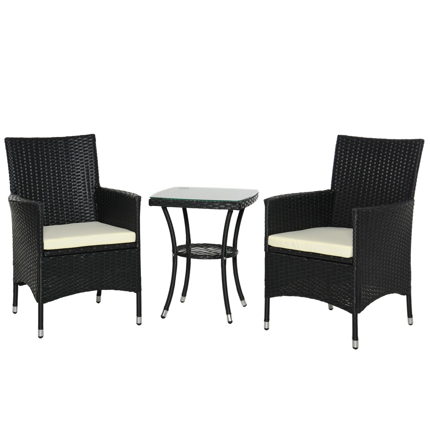 3 Pieces Rattan Bistro Set