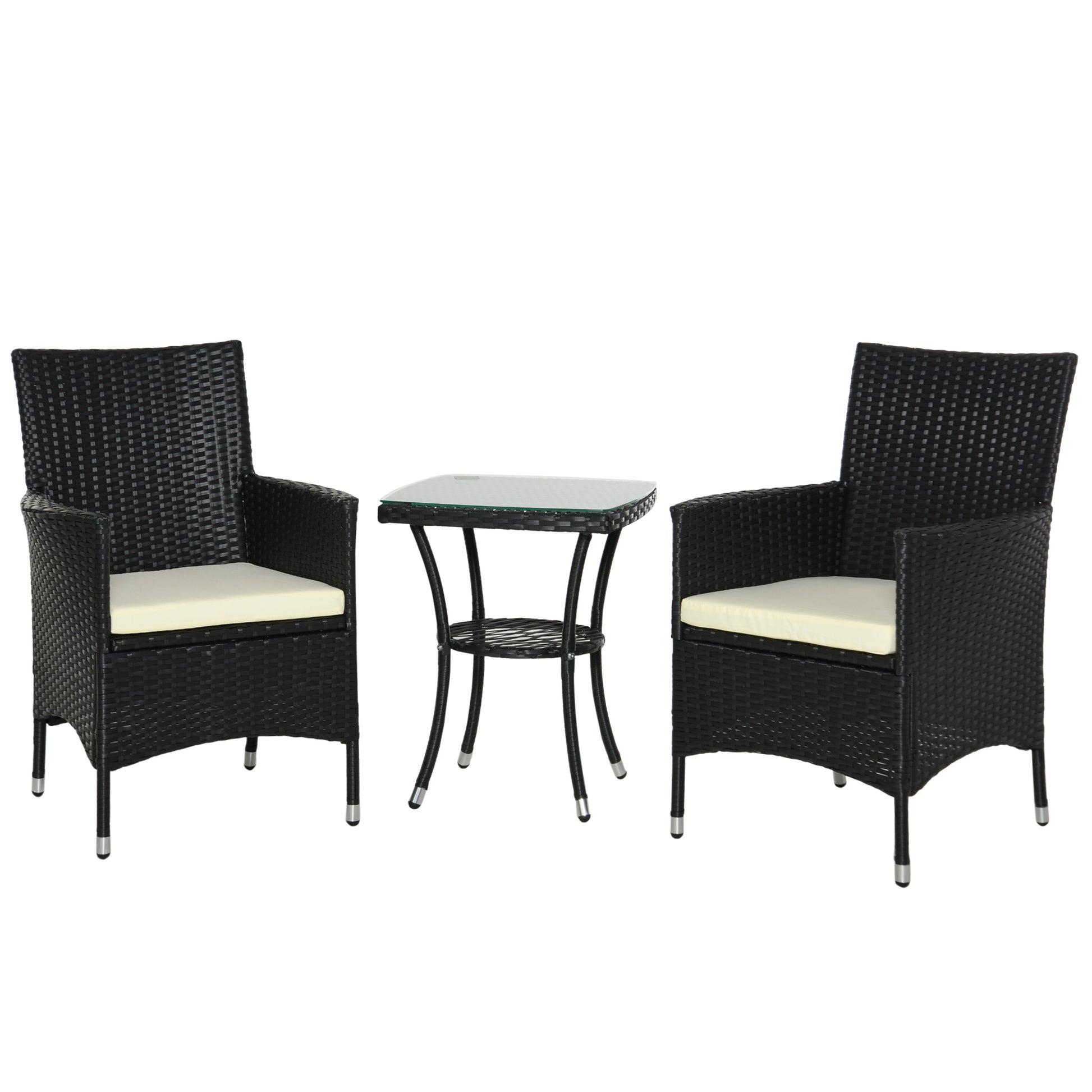 3 Pieces Rattan Bistro Set