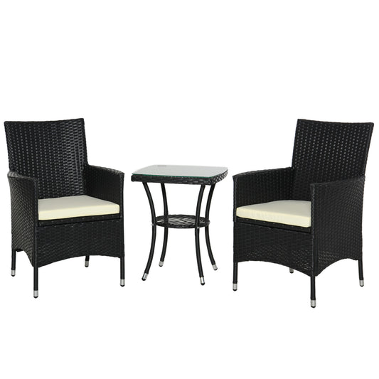 3 Pieces Rattan Bistro Set