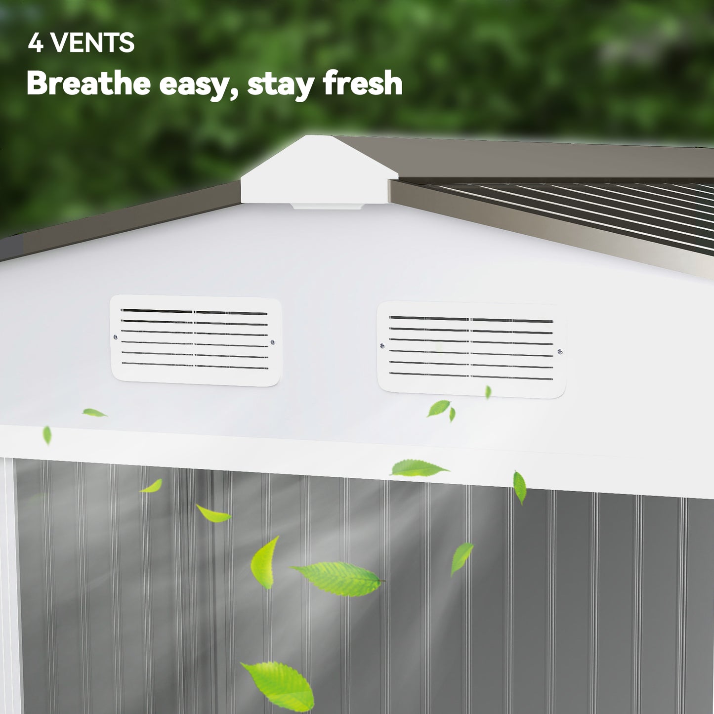 Metal Bike Shed, Mobility Scooter Shed House with Foundation Kit