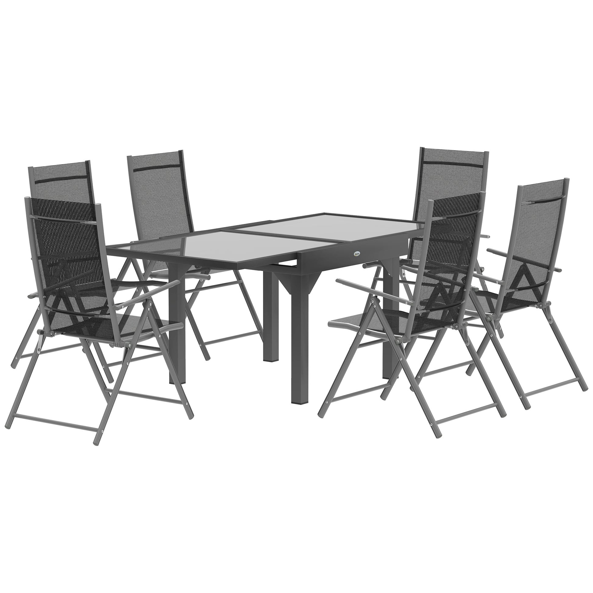 7 Piece Outdoor Dining Set with Extendable Table