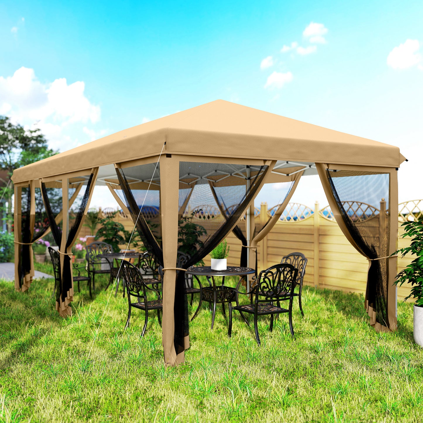 3 x 6m Pop Up Gazebo, Outdoor Canopy Shelter