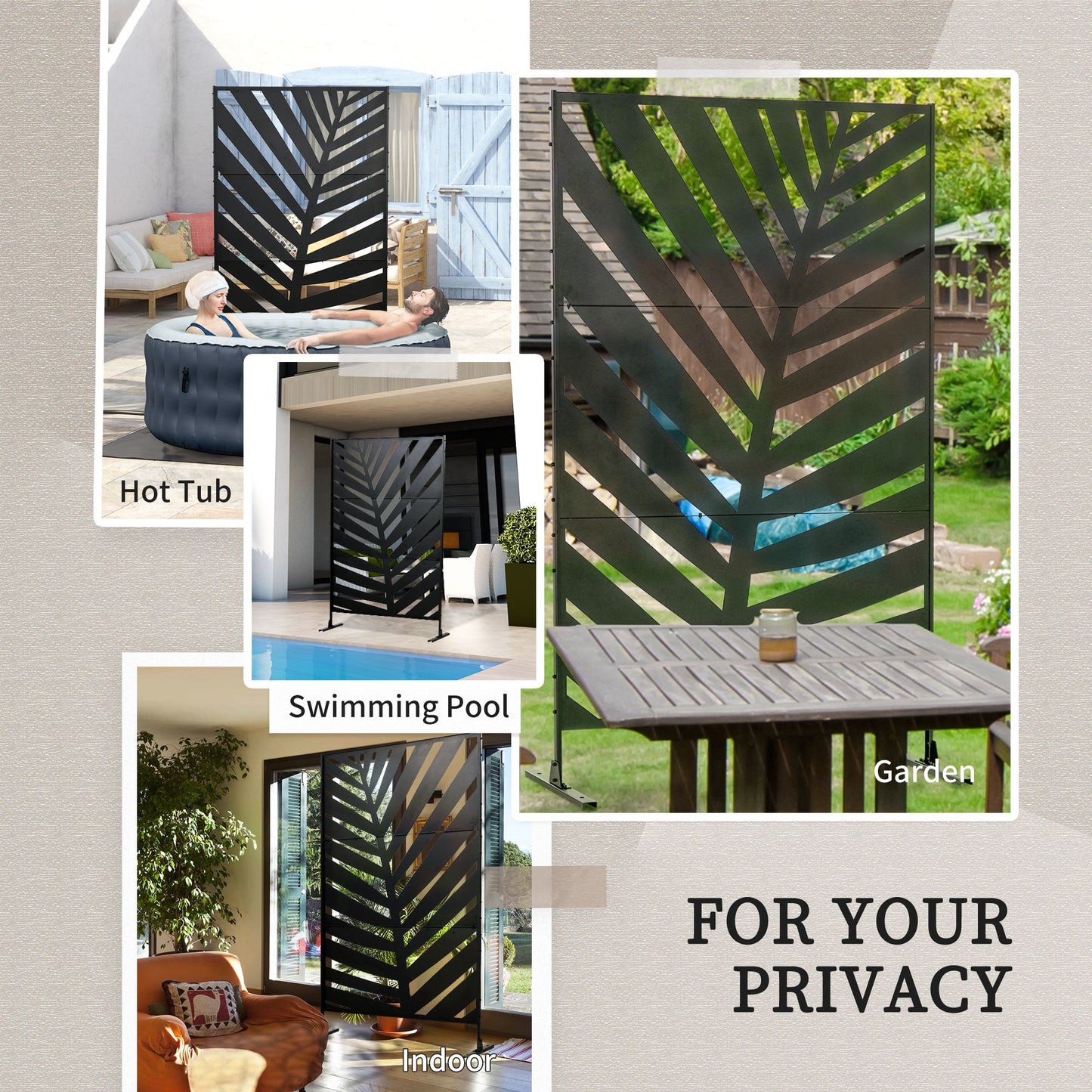Decorative Privacy Screen with Stand (1)