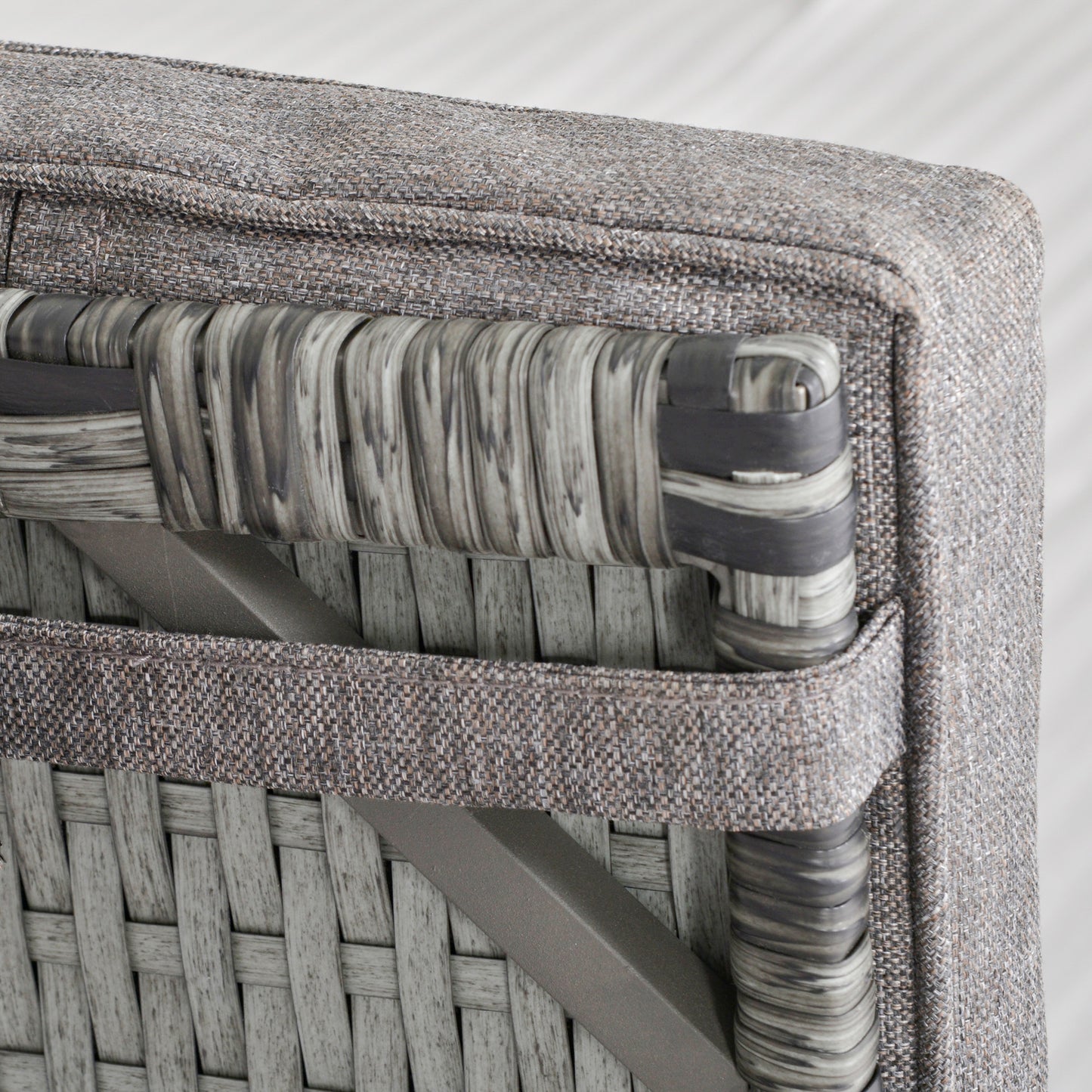 2 Seater Patio Wicker No installation Chaise Lounge Sofa Set