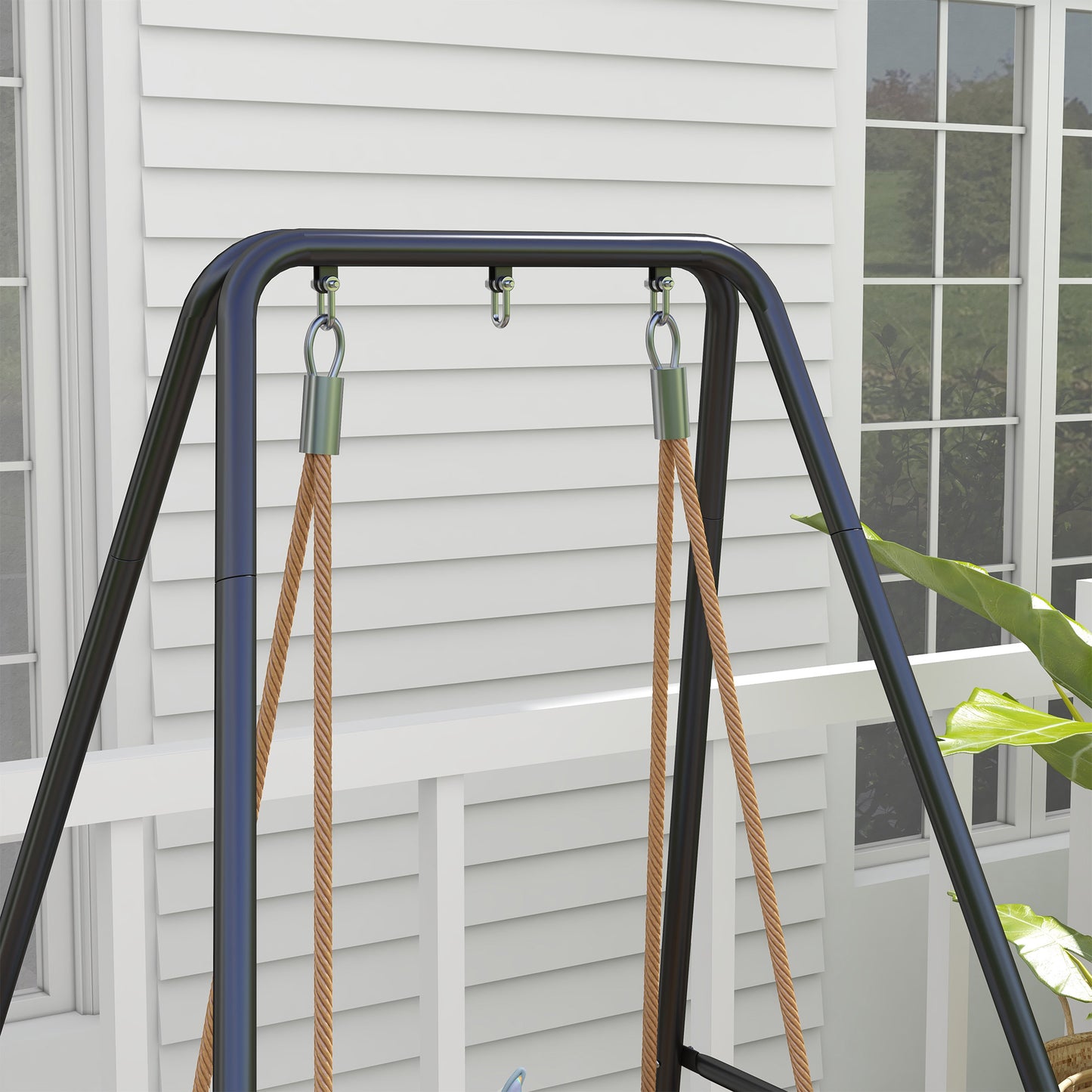 Hammock Chair Stand, Hanging Heavy Duty Metal Frame Hammock Stand (1)
