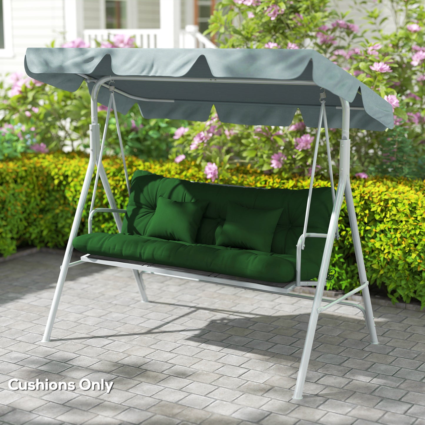 Outdoor Seat Cushions Back Cushion with 2 Pillows