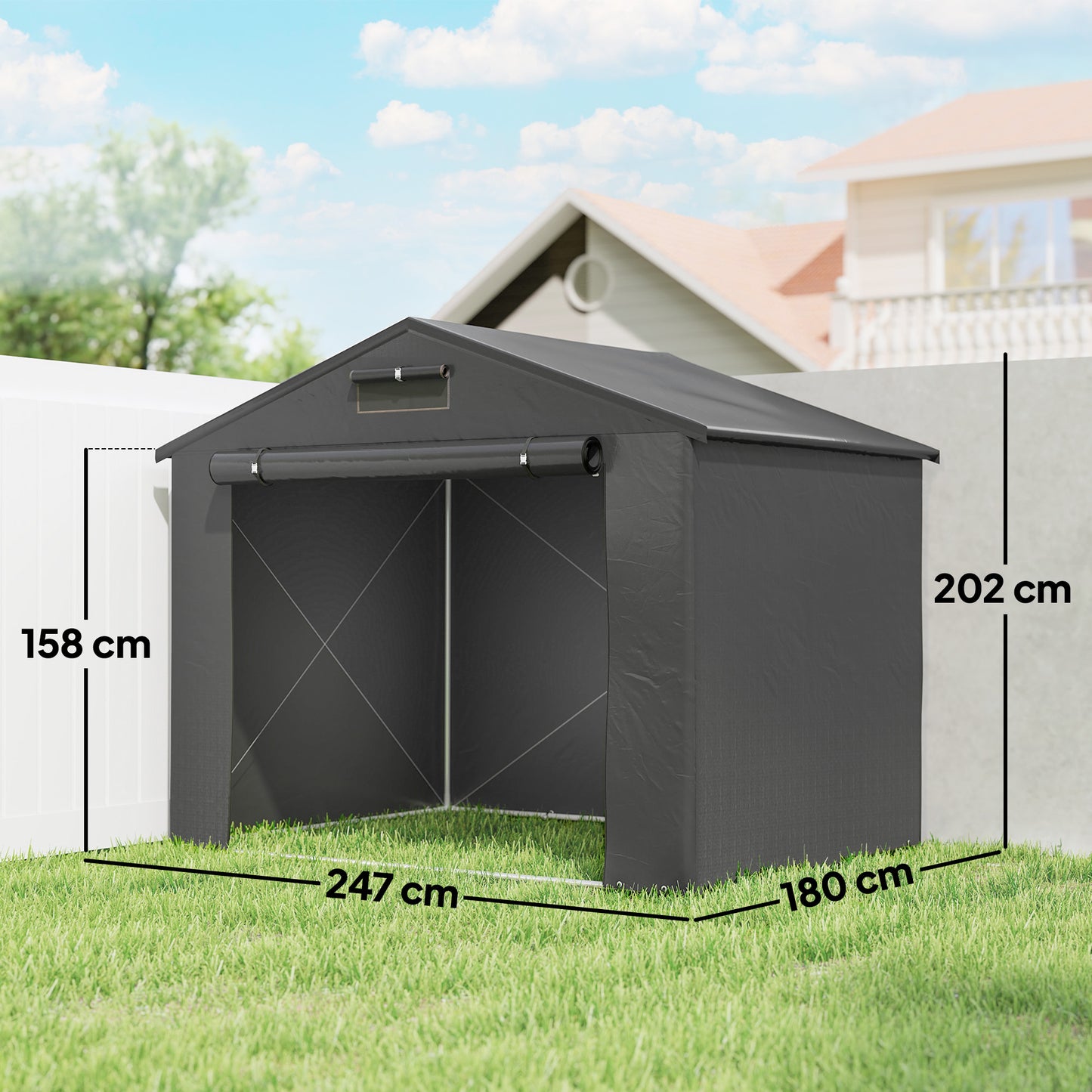 8 x 6 ft Outdoor Garden Storage Shed