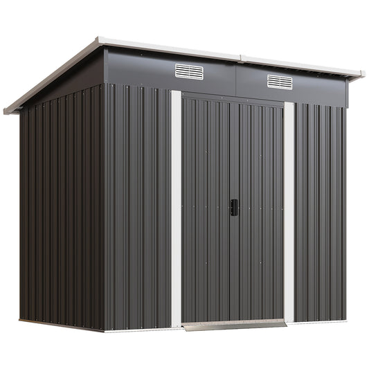 7 x 4ft Outdoor Storage Shed with Foundation Kit