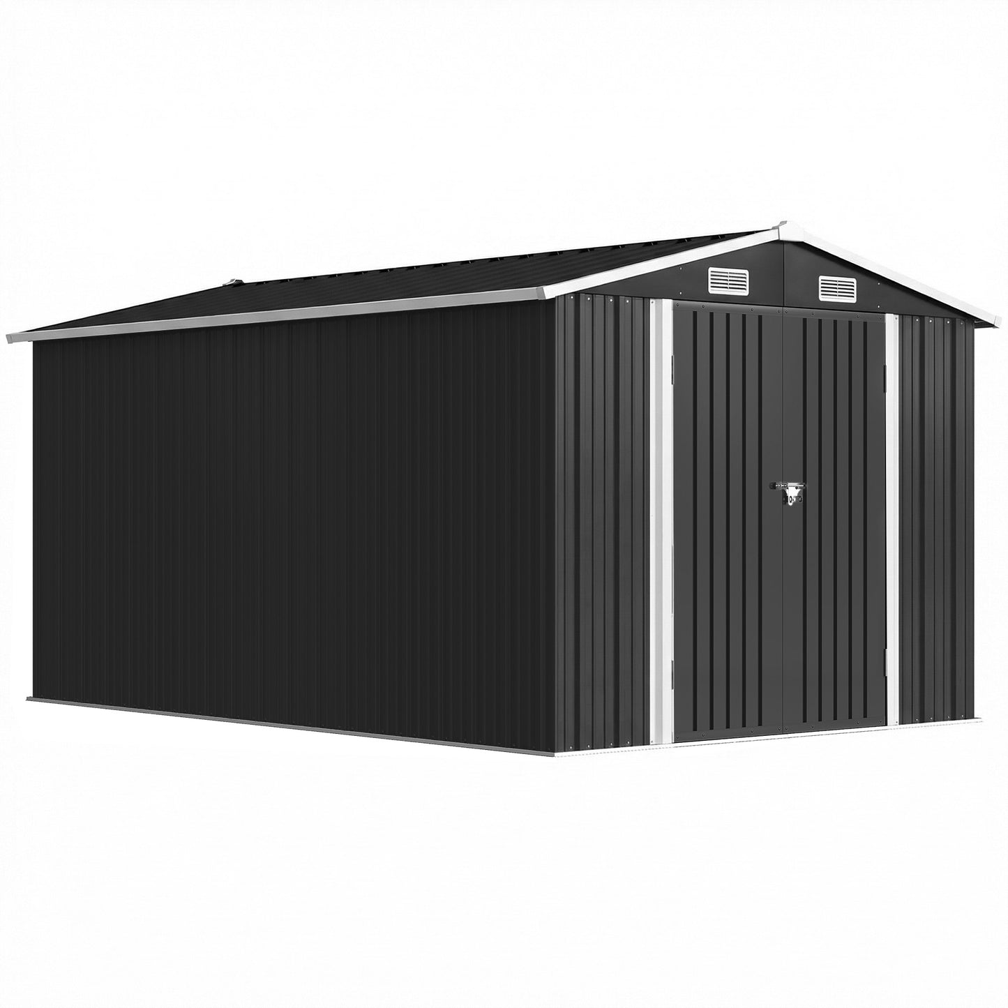 12 x 8 ft Garden Shed, Outdoor Storage Shed with 4 Vents