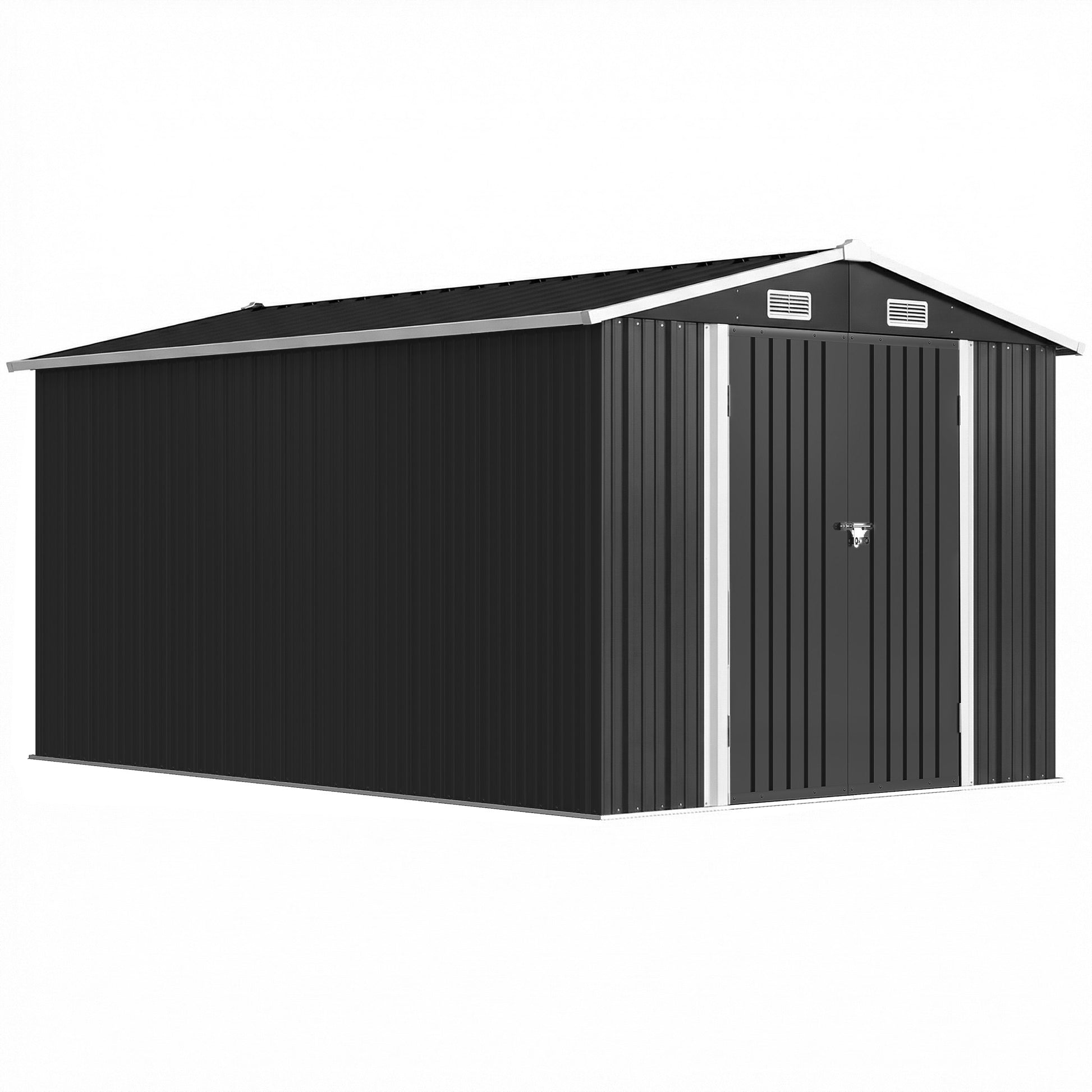 12 x 8 ft Garden Shed, Outdoor Storage Shed with 4 Vents