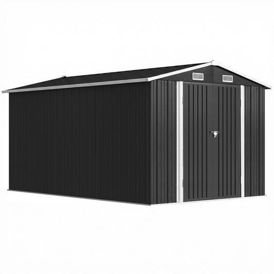 12 x 8 ft Garden Shed, Outdoor Storage Shed with 4 Vents