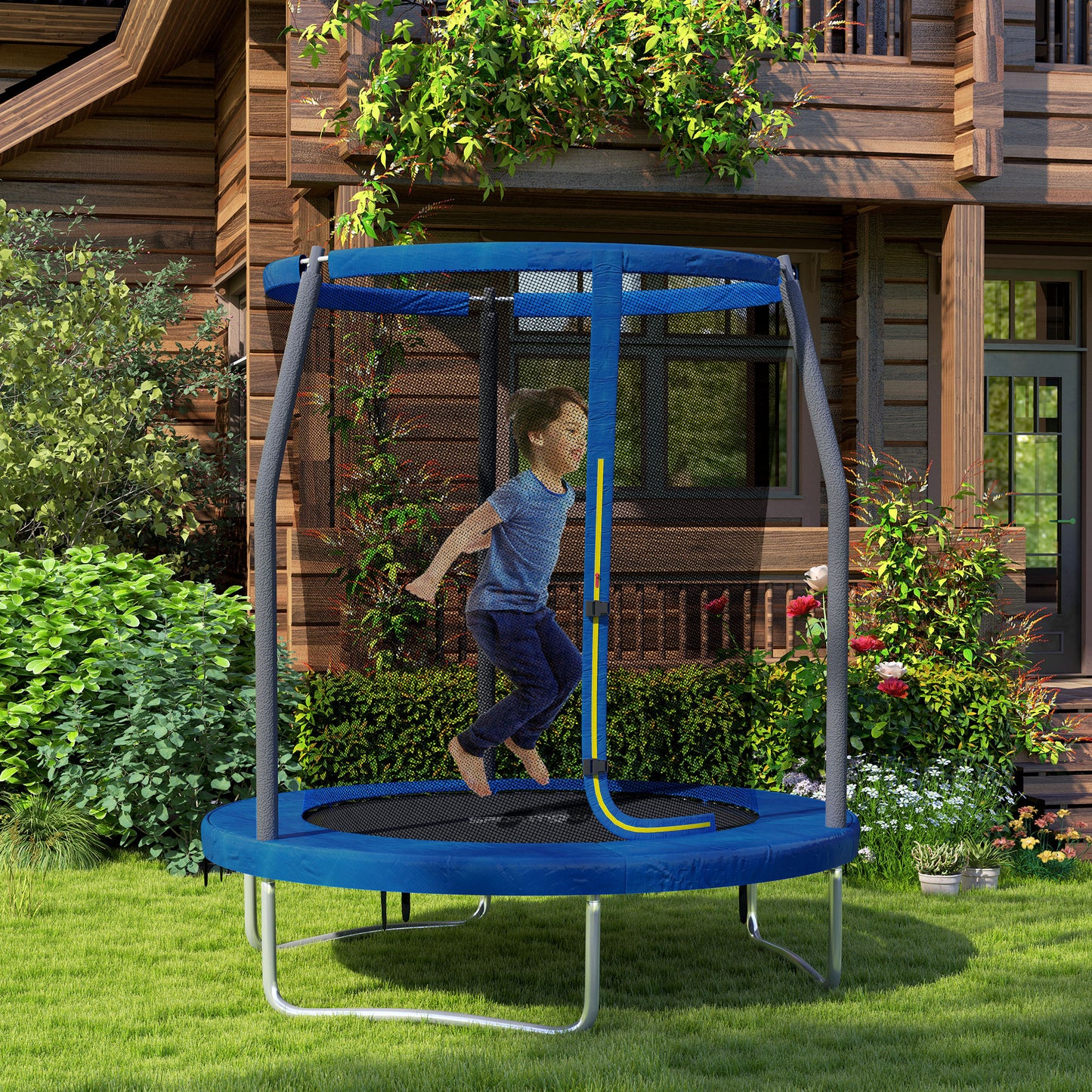 6ft Trampoline with Safety Enclosure Net