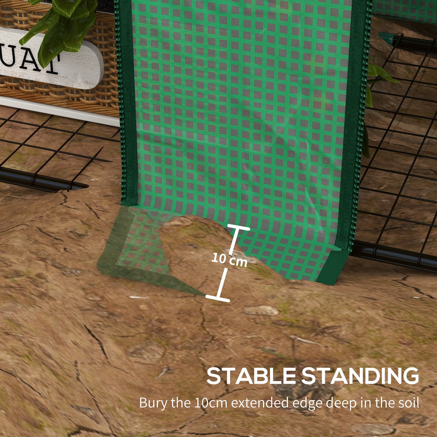 46 x 143cm Three-Shelf Mini Greenhouse
