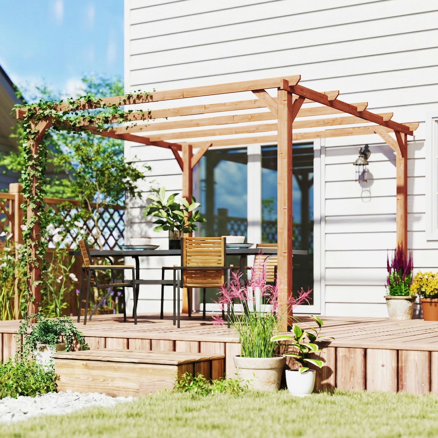 3 x 3 m Wooden Pergola Kit
