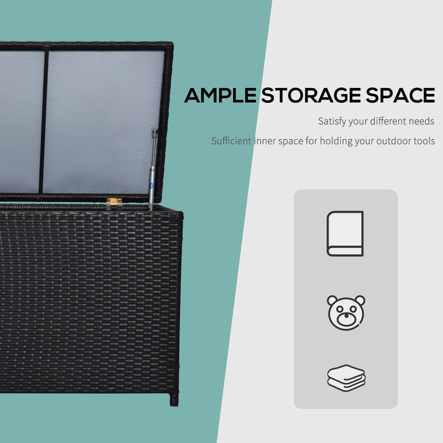 284 L Rattan Garden Storage Box