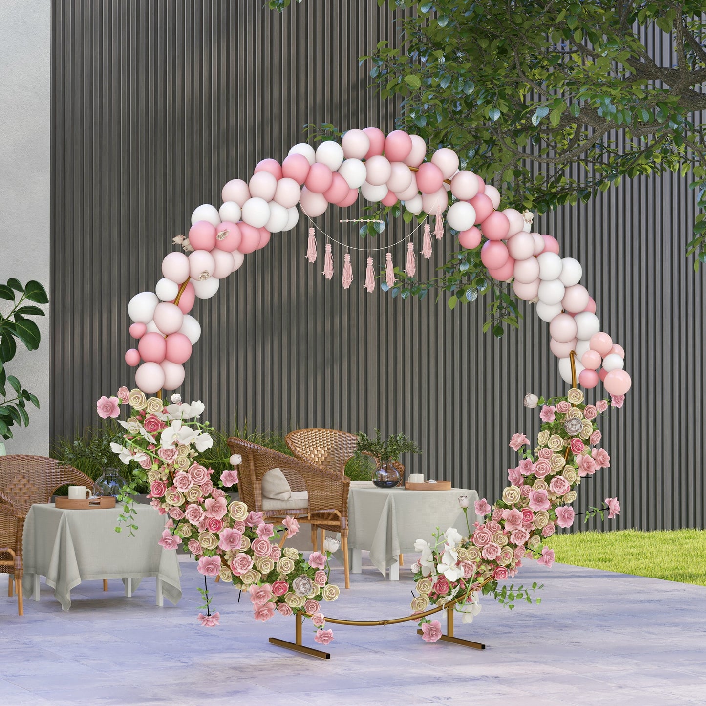 222cm Gold Tone Backdrop Stand