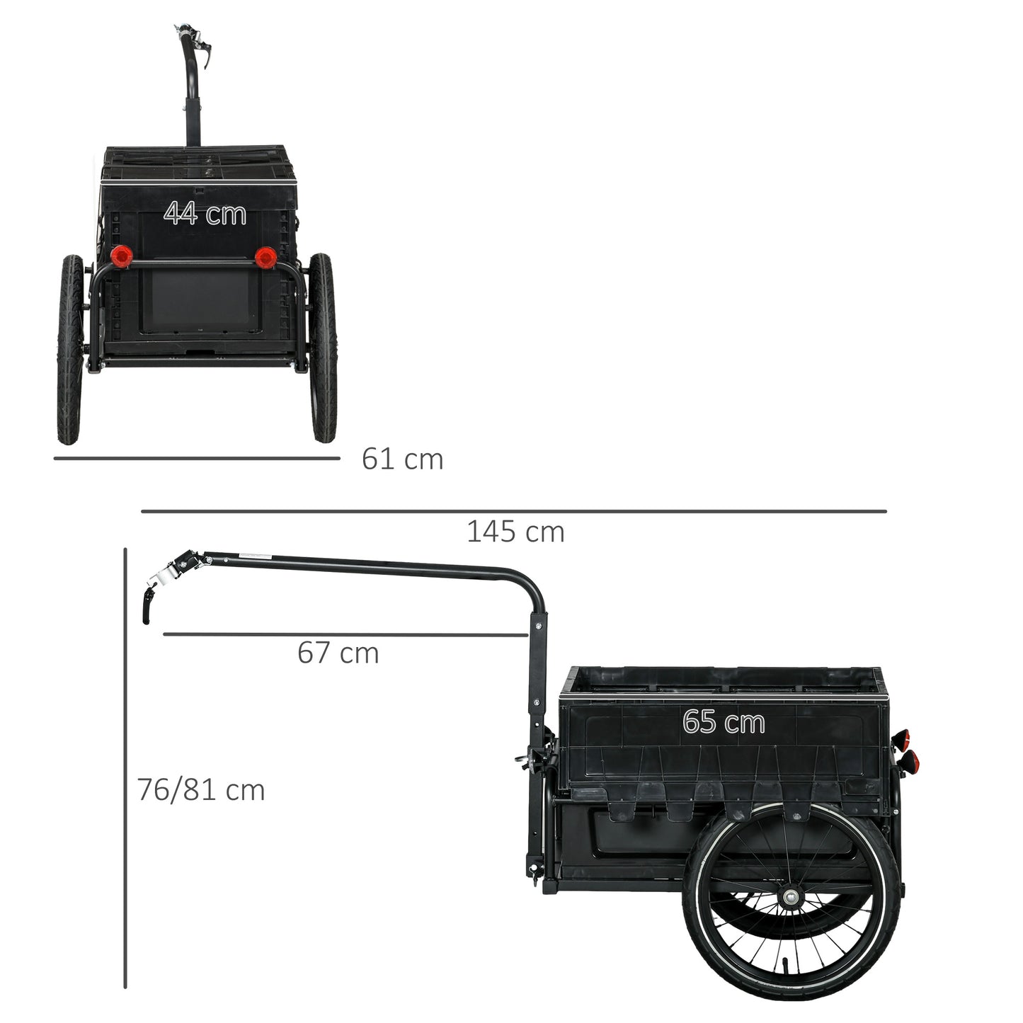 Steel Trailer for Bike, Bicycle Cargo Trailer