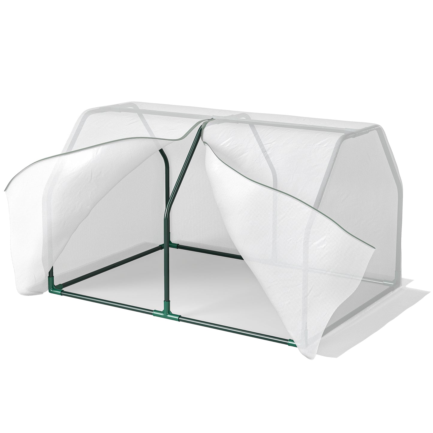 Mini  Greenhouse Grow House PVC Cover Steel Frame White 99L x 71W x