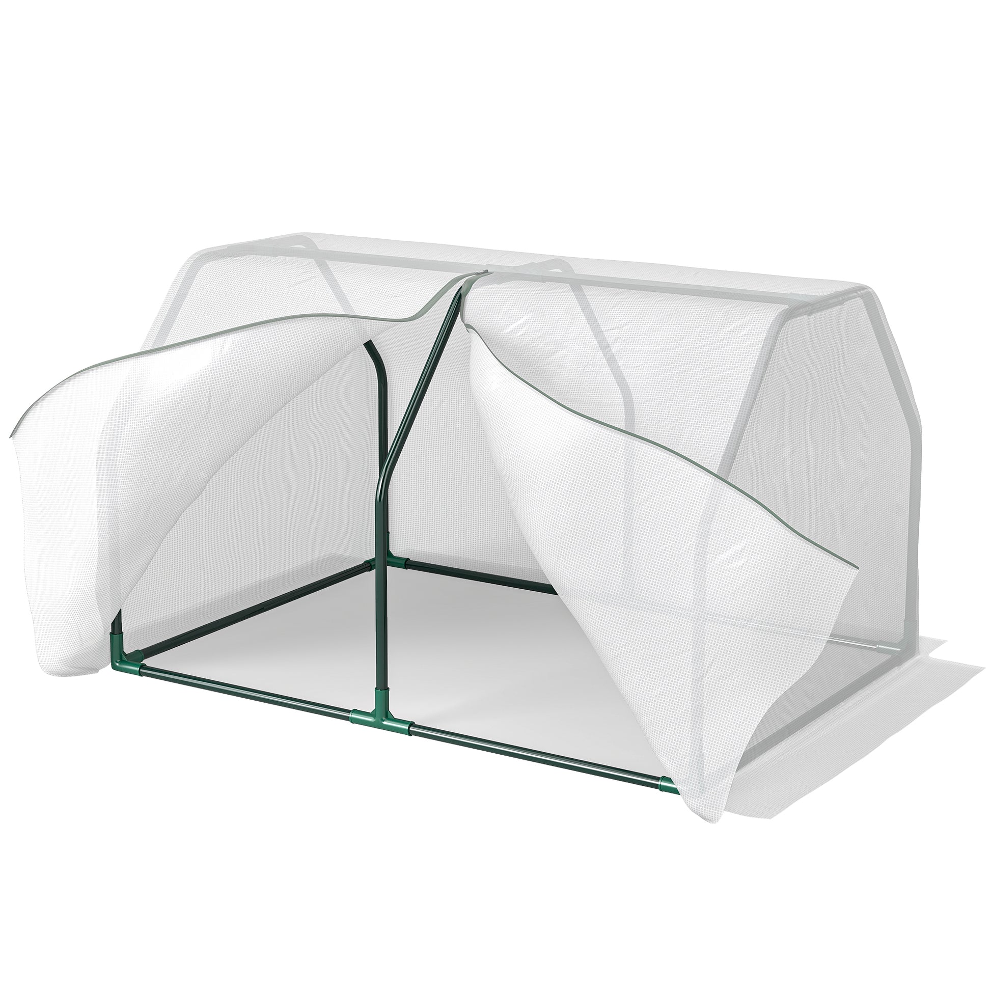 Mini  Greenhouse Grow House PVC Cover Steel Frame White 99L x 71W x