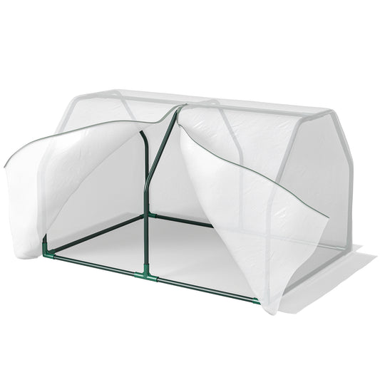 Mini  Greenhouse Grow House PVC Cover Steel Frame White 99L x 71W x