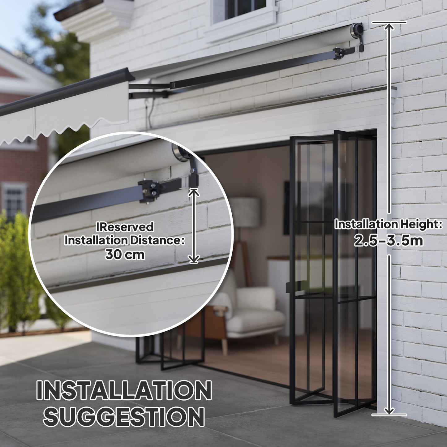 2.5 x 2m Electric Awning with Remote Controller