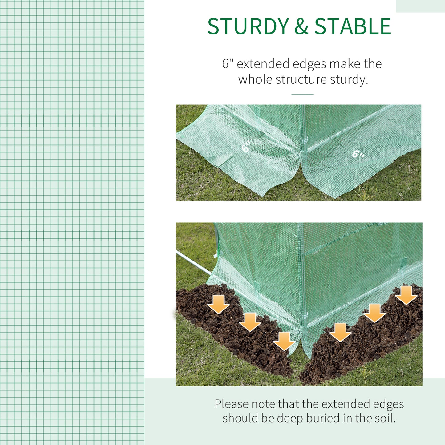 6 x 3 x 2m Greenhouse Replacement Cover ONLY Winter Garden Plant PE
