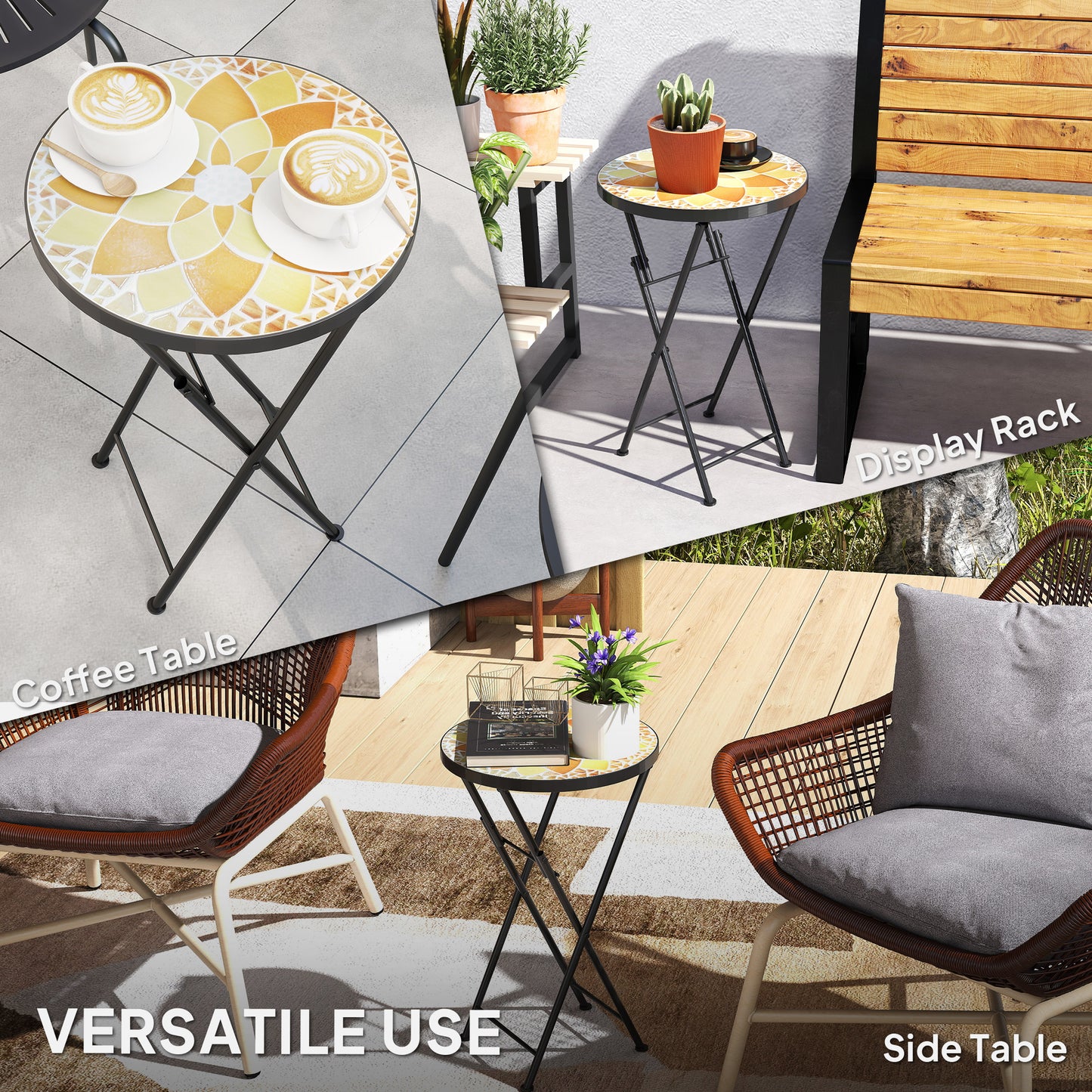 Mosaic Outdoor Garden Table (5)