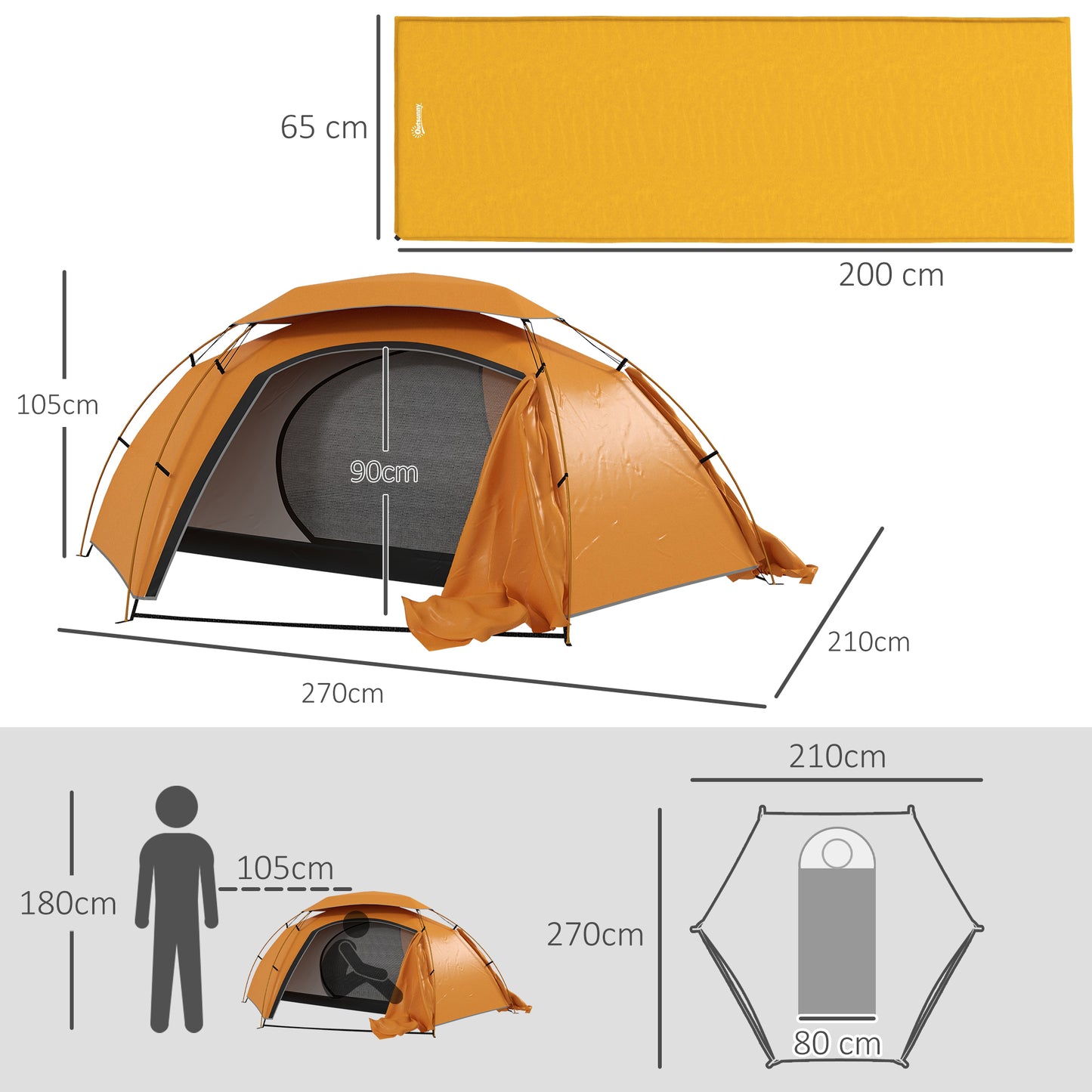 Camping Tent with Self Inflatable Mattress (1)