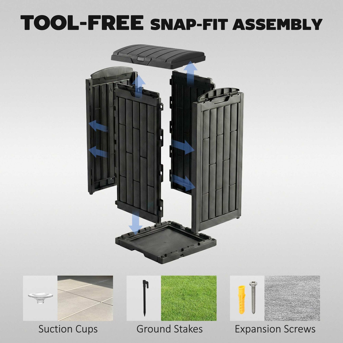 110 L Outdoor Bin with Dual Lid