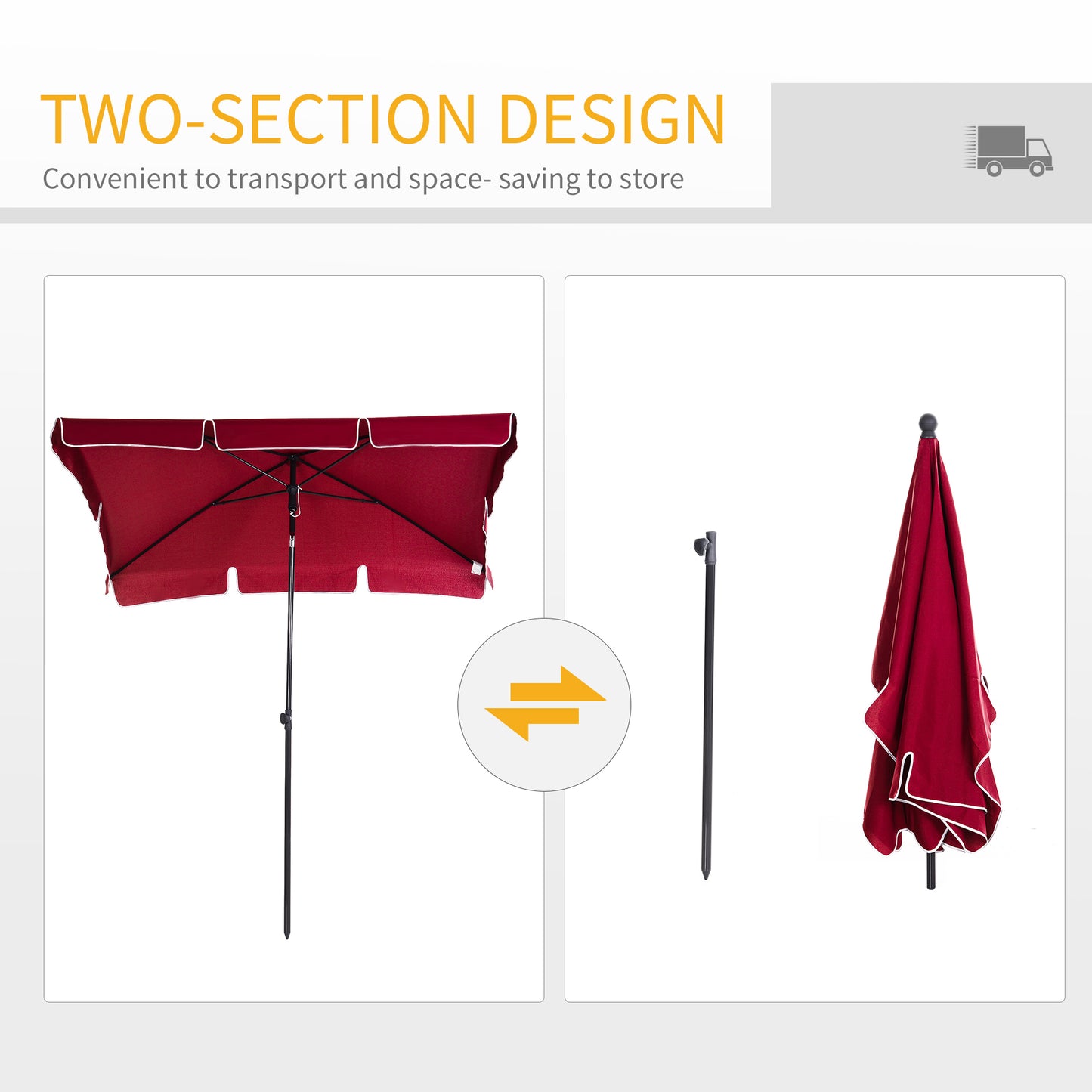 Garden Parasol Umbrella, Outdoor Market Table Umbrella