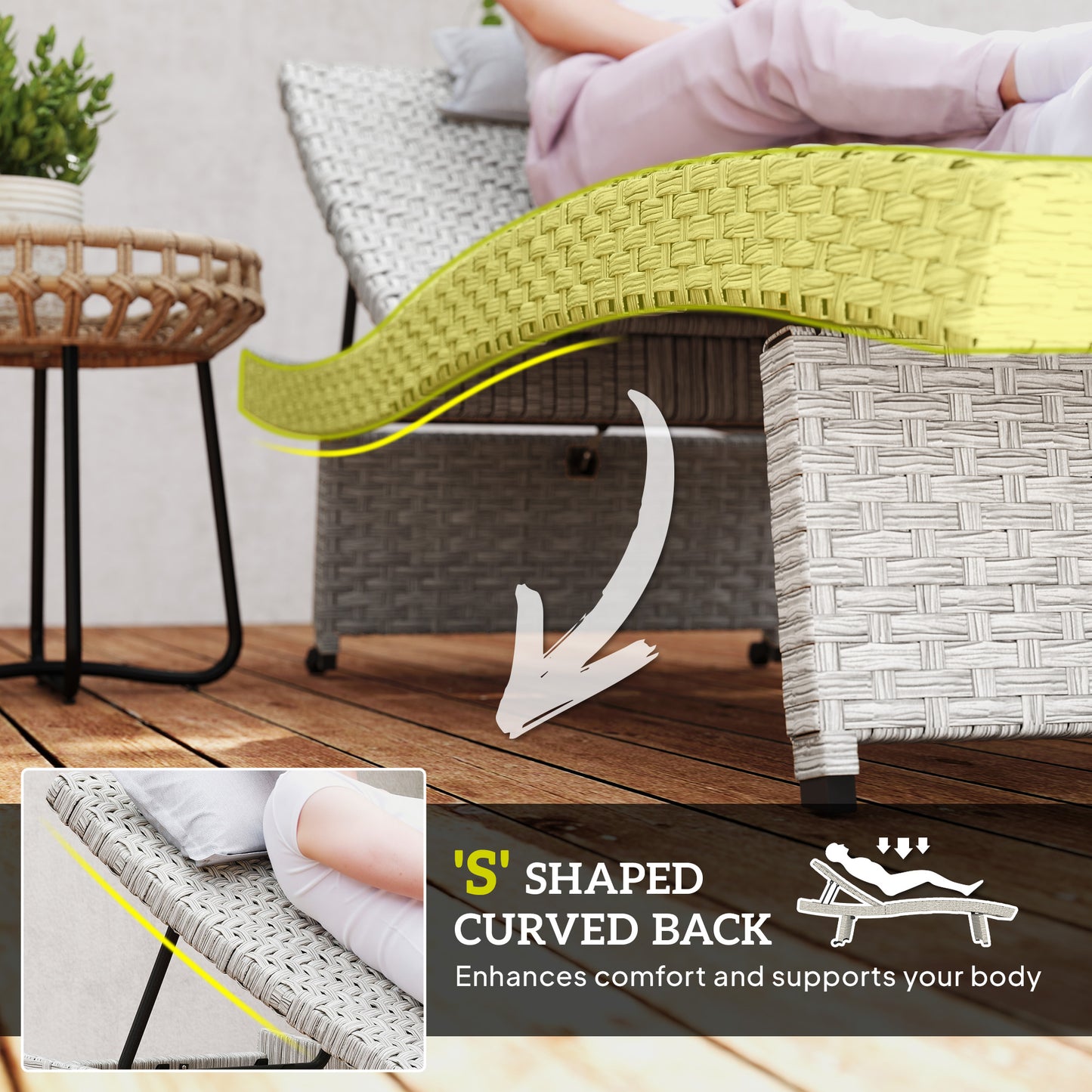 Outdoor PE Rattan Sun Lounger (1)