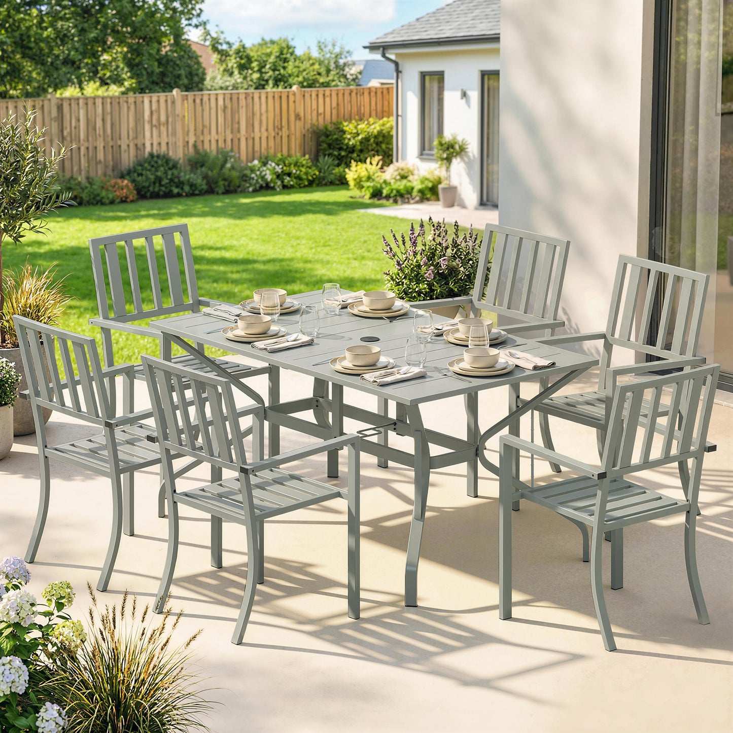 7 Pieces Garden Table and Chairs