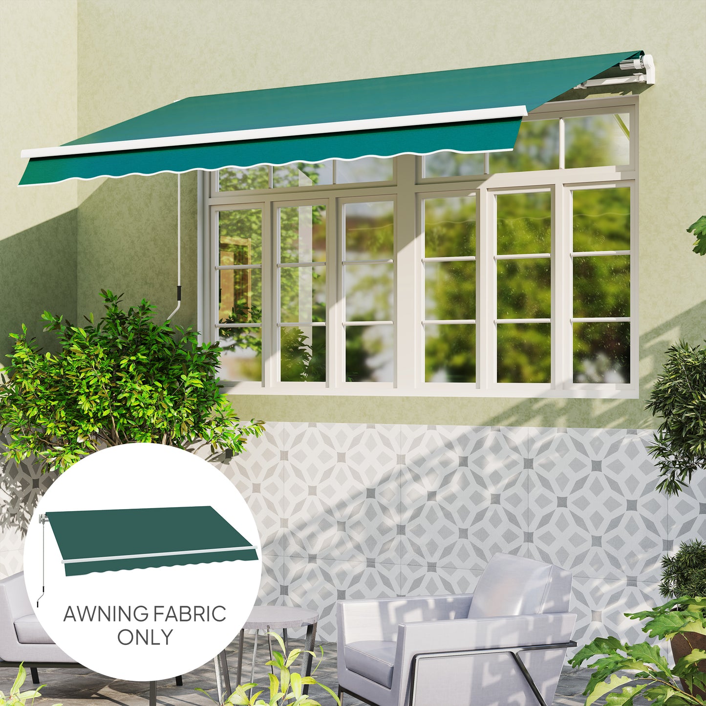 Awning Replacement Canopy, Water Resistant UPF 50+ Sun Shade Cover