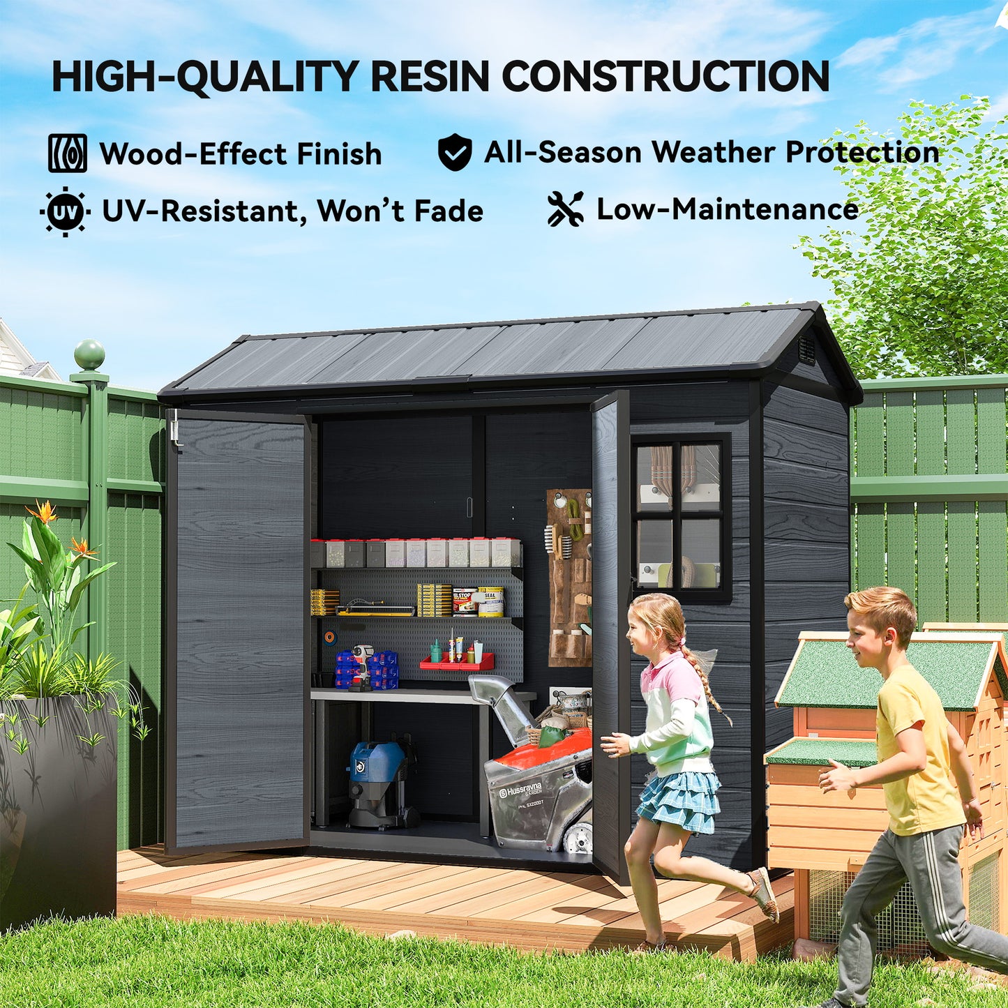 8 x 4 ft Resin Garden Shed
